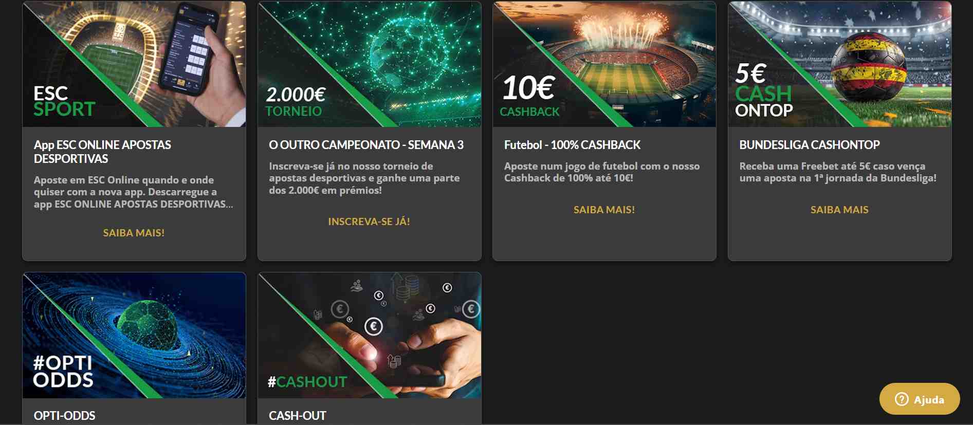 Bónus e Promoções na ESC Online