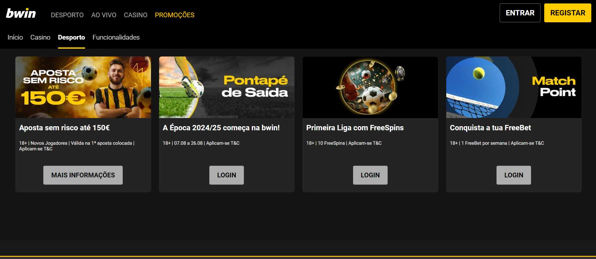 Bónus e Promoções na Bwin